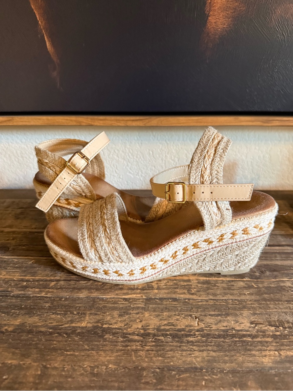 Women’s Espadrille Wedge Sandals - Beige